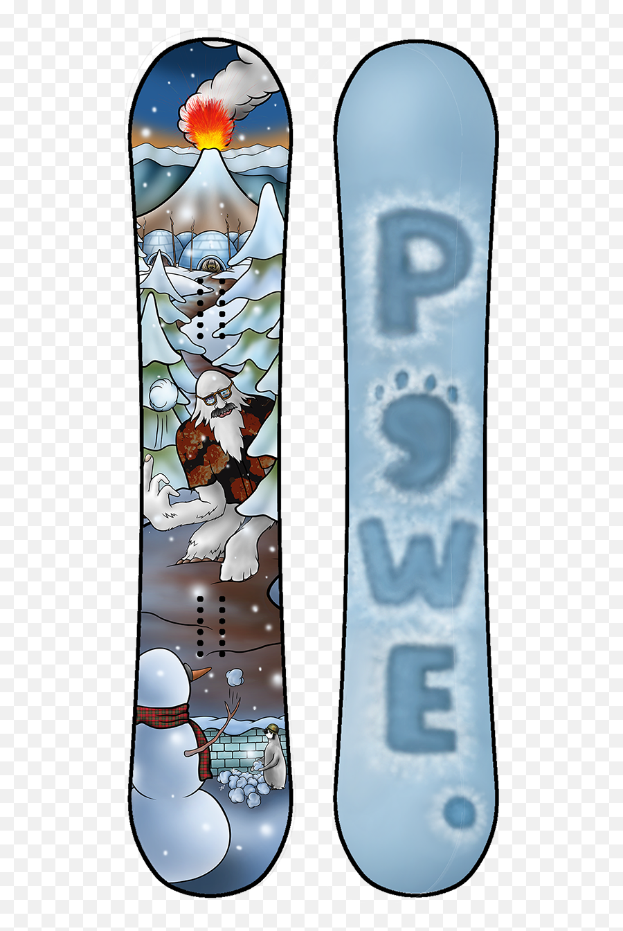 The Yeti U2014 Powe Snowboards Png Blue