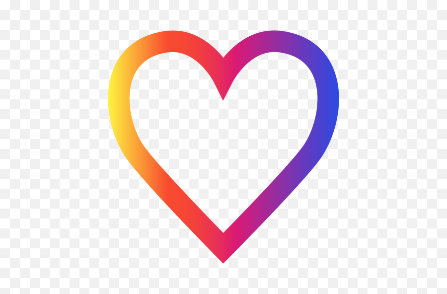 Instagram Heart Png Transparent Images - Heart Cut Out Png,Instagram Logo Clipart