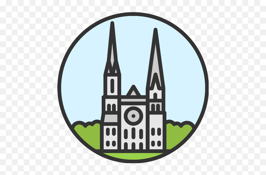 Chartres Cathedral Church Vector Svg - Chartres Cathedral Clipart Png,Steeple Icon