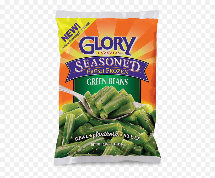 Download Hd Frozen Seasoned Green Beans - Glory Foods Png,Green Beans Png