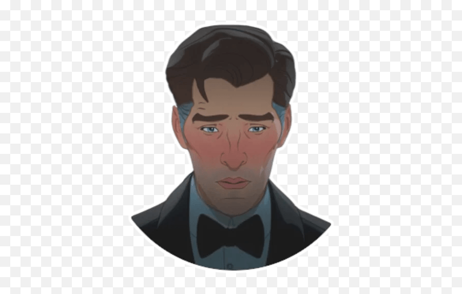 What If - Telegram Sticker English Fictional Character Png,Connor Dbh Icon