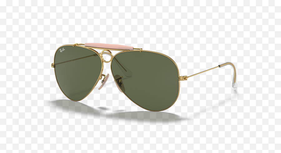 Shooter Sunglasses In Gold And Green Ray - Ban Png,Icon Ray Ban