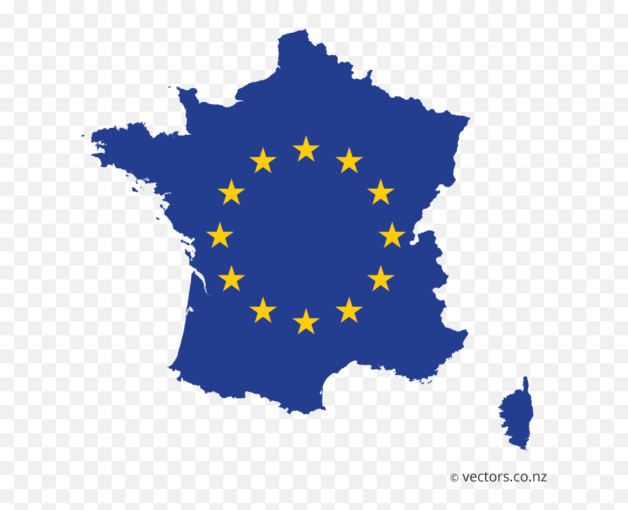 Eu Flag Vector Map Of France - France Map Vector Png,French Flag Png