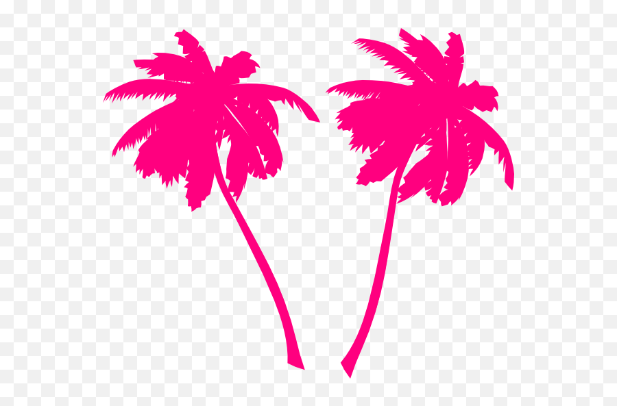 Vector Palm Trees Clip Art - Vector Clip Art Pink Palm Trees Vector Png,Palm Tree Vector Icon