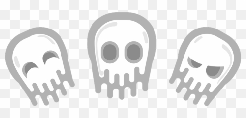 Ghost Skull Clipart Transparent Background, Cartoon Ghost Head Skull Pass,  Emoticons, Funny, Skull Illustration PNG Image For Free Download