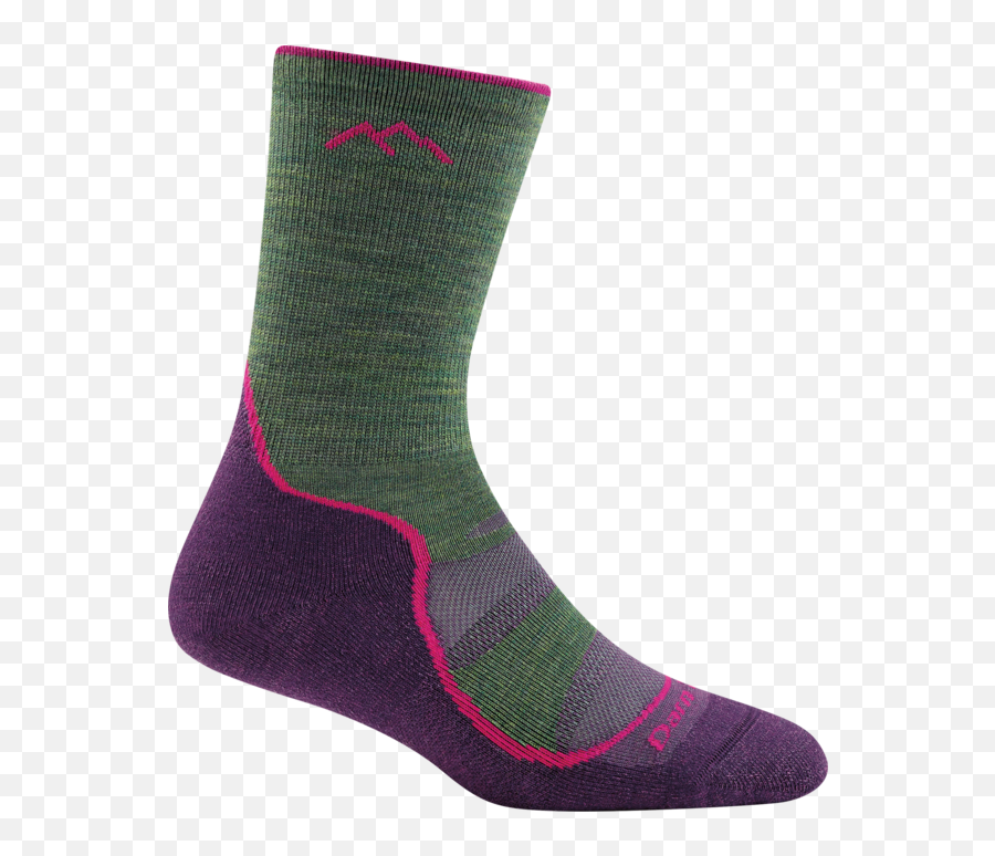 Womenu0027s Darn Tough Light Hiker Micro Crew Cushion - Moss Totem Brand Co Sock Png,Moss Png