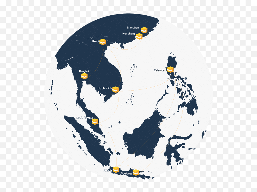 B2b Fulfillment - Boxme Grab Southeast Asia Map Png,One Icon Surabaya