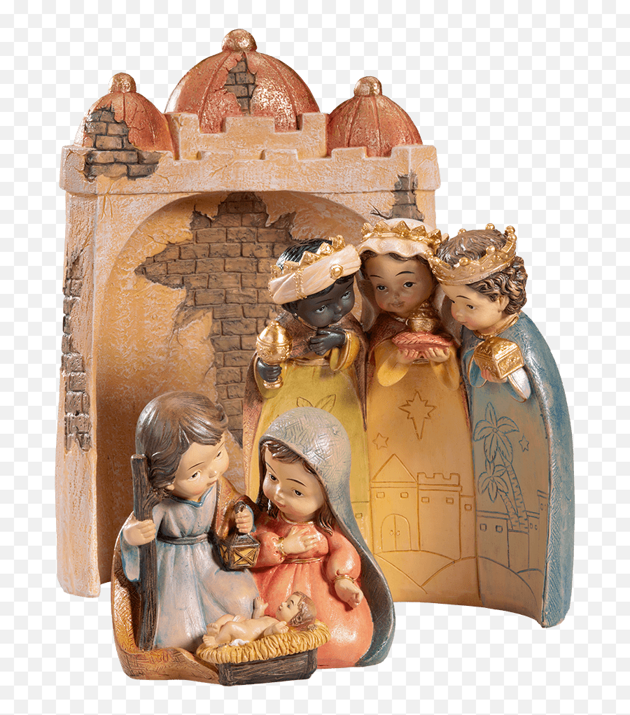 Nativity Scene 3 Pieces - Figurine Png,Nativity Scene Png