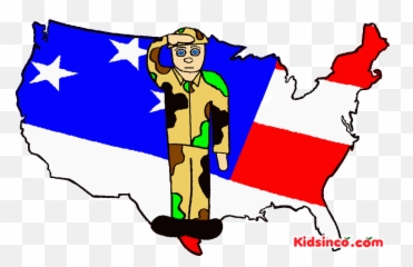 Drawing Of Military Man - Patriotism For Kids png