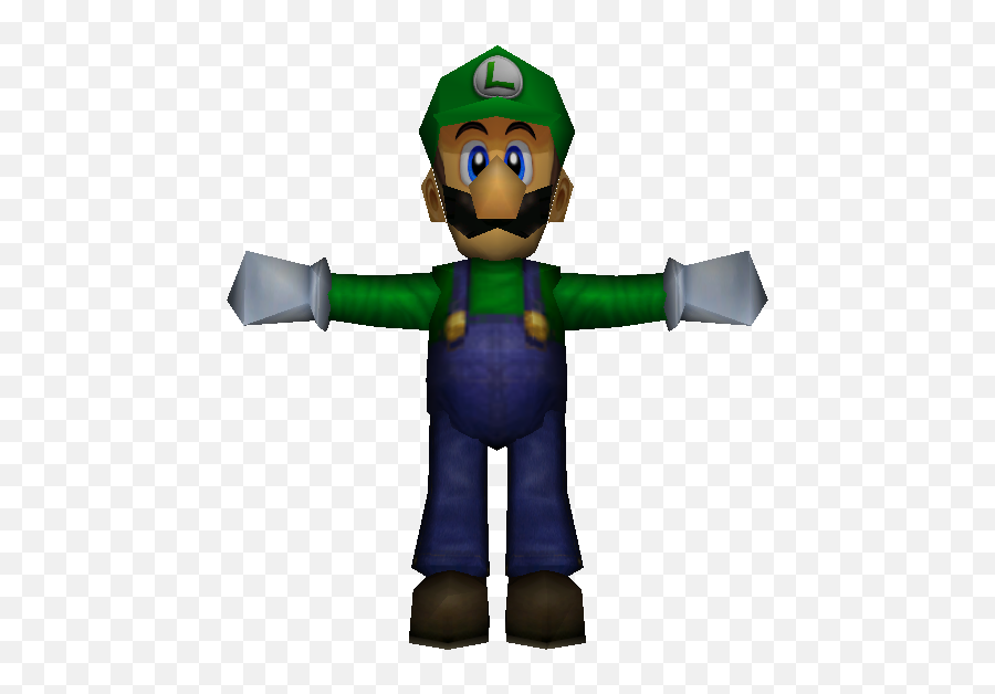 Gamecube Smash Bros Melee Luigi - T Pose Luigi Png,T Pose Png