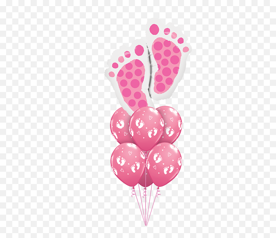 Baby Feet Pink Luxury - Yolo Party Shop Qualatex Balloon Bouquets Baby Png,Baby Feet Png