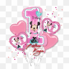 1st Birthday Minnie Mouse Bouquet - Ball 115785 Png Minnie Mouse 1st Birthday,Minnie Png