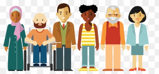 Download Illustration Showing A Group - Cartoon Group Of People Png,People Transparent Background