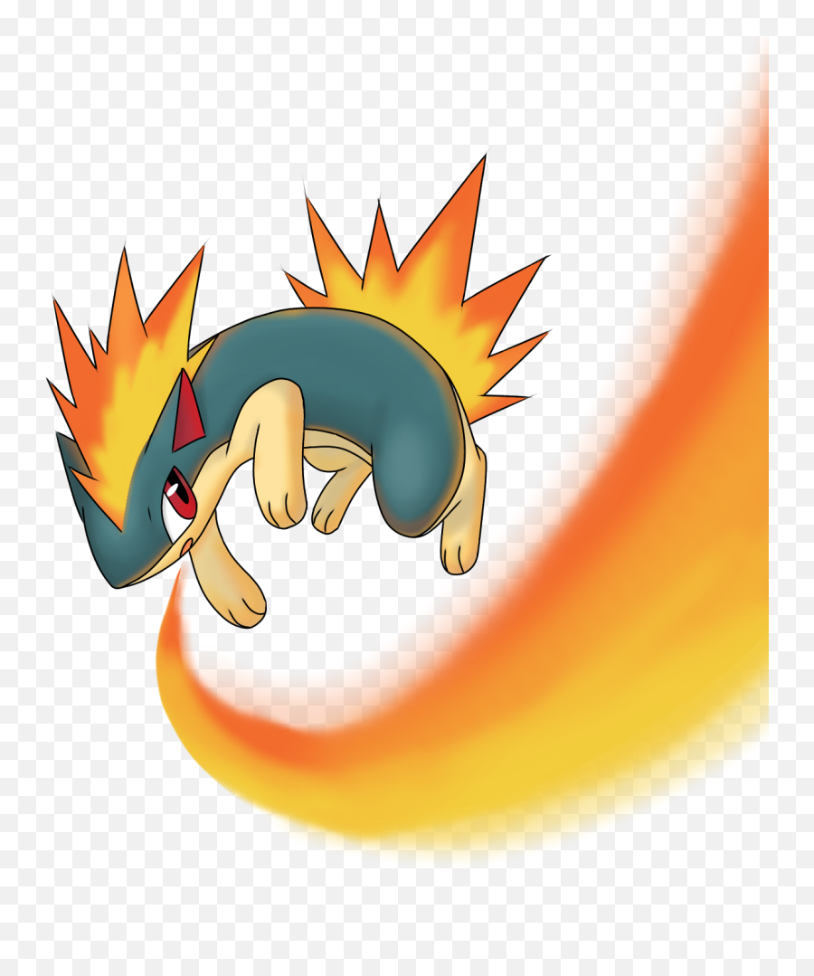 156 Quilava Used Will - Owisp And Flamethrower In The Game Cyndaquil Using Flame Thrower Png,Flamethrower Png