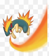 156 Quilava Used Will - Owisp And Flamethrower In The Game Cyndaquil Using Flame Thrower Png,Flamethrower Png