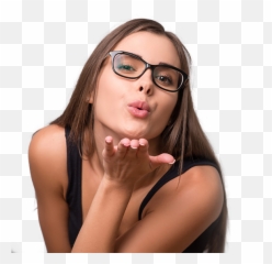 Eye Glasses Png - Wearing Glasses Png Woman With Women