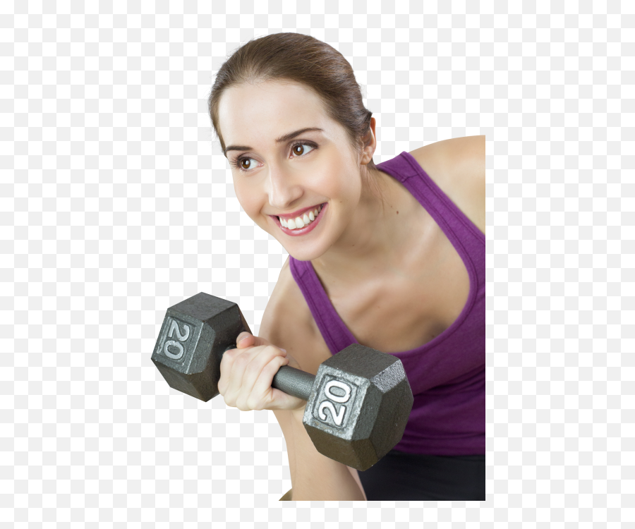 Fit Woman Exercises With Dumbbell Png - Png Dumbbell Exercise Girl,Dumbbell Png