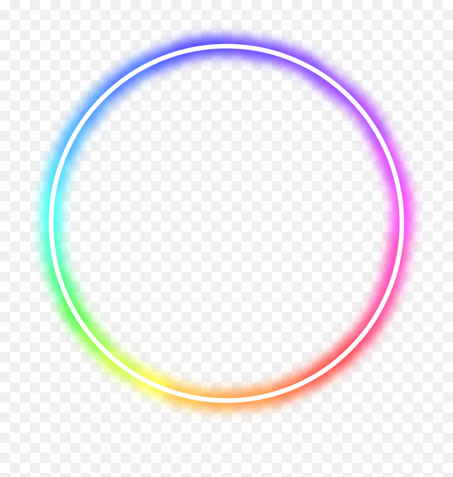 Neon Rainbow Neoneffect Circulo Circle - Circle Png,Rainbow Circle Png