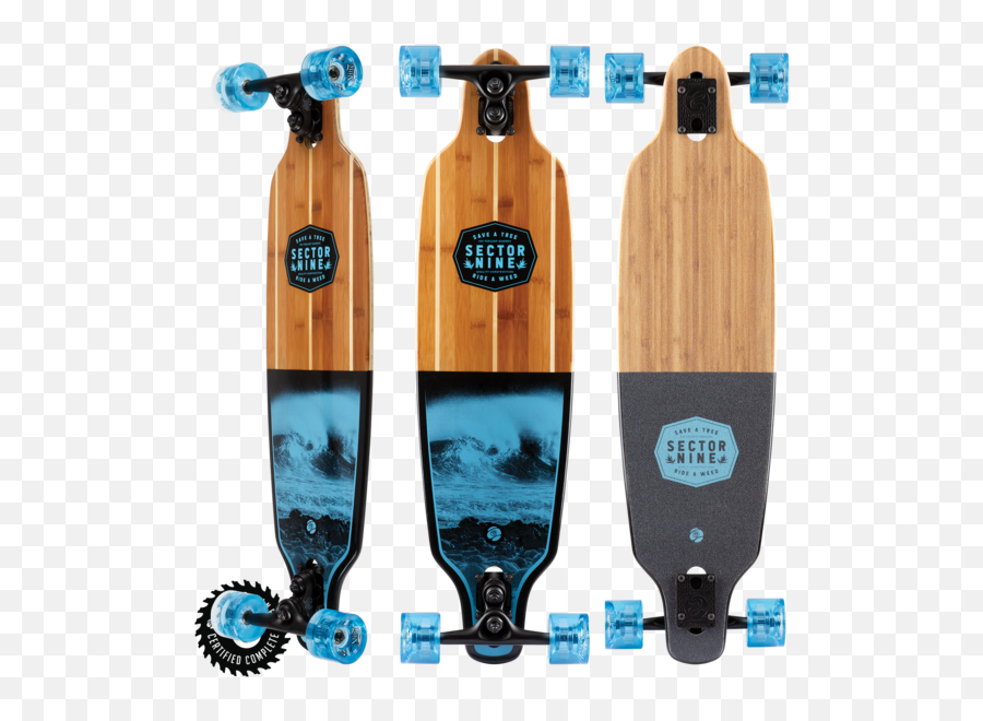 Skateboard Decks Long Trucks Wheels Sector9 - Longboard Skateboard Sector 9 Png,Skateboard Transparent