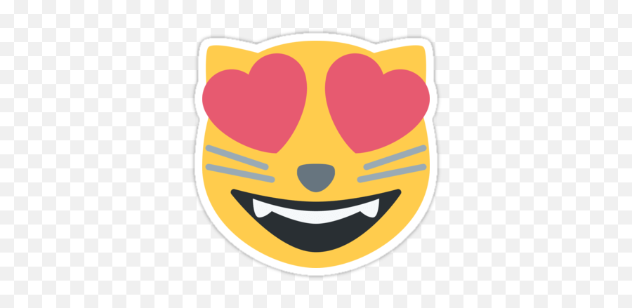 Cat Emoji Heart Eyes - Heart Eyes Cat Emoji Png,Heart Eyes Emoji Transparent Background