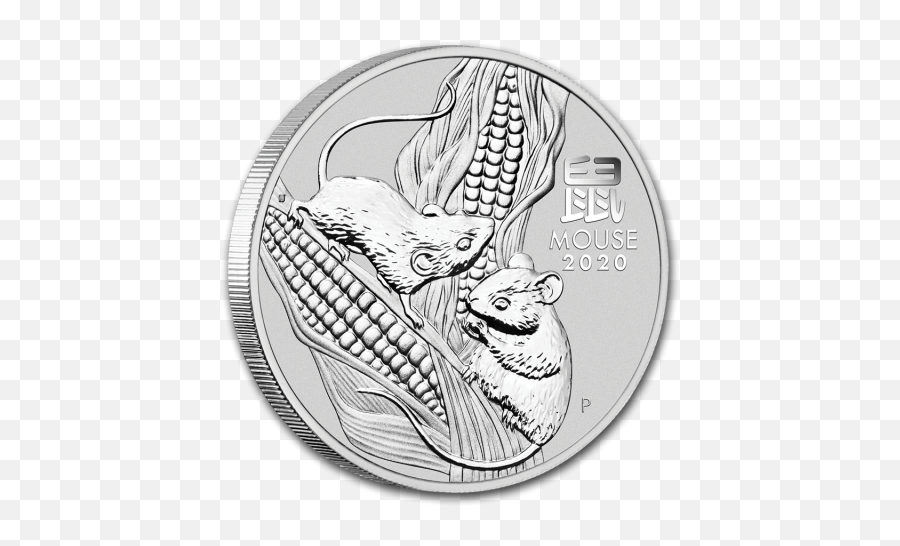 2020 1 Oz Australia Lunar Series Iii - Silver Coin Lunar Mouse 2020 2 Oz Png,Coin Transparent