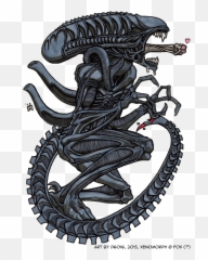 Daily Newf 352 - Kissy Xenomorph U2014 Weasyl Xenomorph X Predator Png,Xenomorph Png