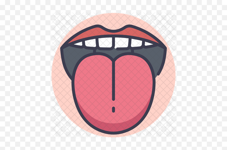 Tongue Icon Of Colored Outline Style - Illustration Png,Tongue Png