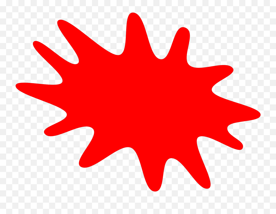 Red Splat Clip Art - Splat Clipart Png,Splat Png