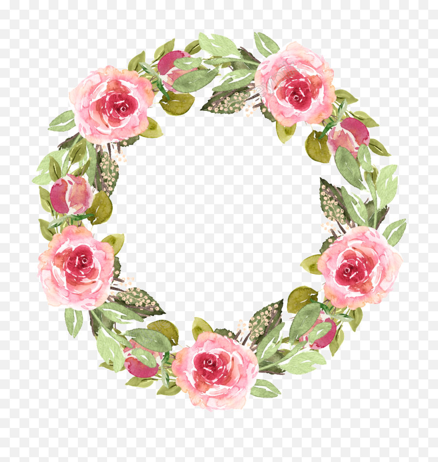 Clip Art Royalty Free Library Watercolor Texture - Pink Pink Rose Wreath Vector Png,Watercolor Texture Png