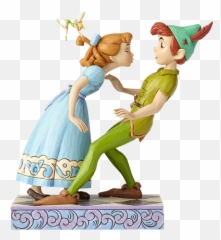 Peter Pan Wendy U0026 Tinker Bell Figurine By Enesco - Jim Shore Disney Peter Pan Png,Tinker Bell Png