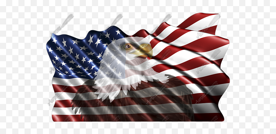 Waving American Flag Eagle Head Cloth - American Flag Waving With Eagle Png,American Flag Transparent Background