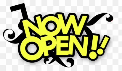Now Open Png - Open Thursday Now Clipart Transparent Png Black