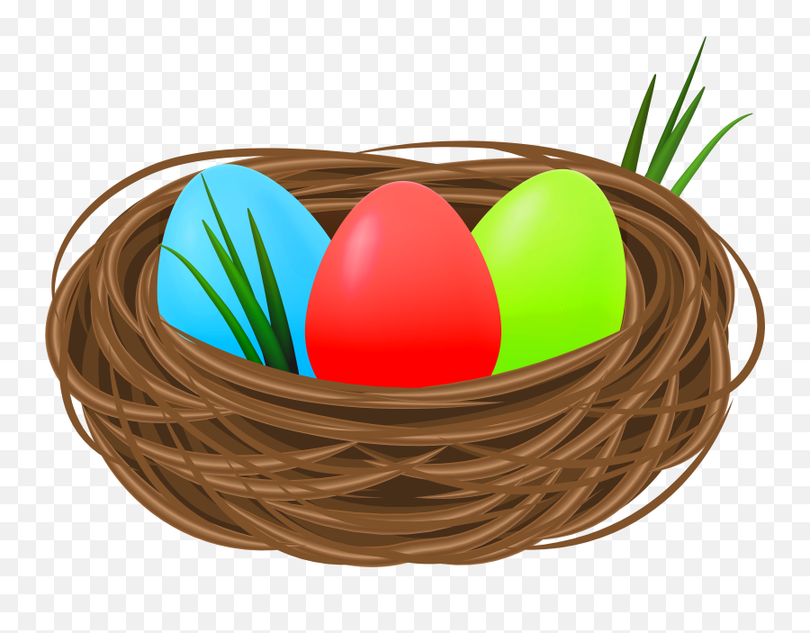 Nest With Eggs Clipart - Png Download Full Size Clipart Nest Clipart Png,Easter Eggs Transparent Background