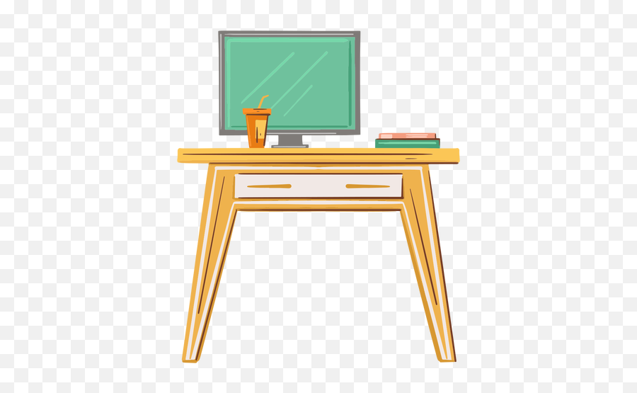 Desk Computer Flat - Transparent Png U0026 Svg Vector File Escritorio Con Computadora Png,Desk Png