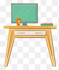 Desk Computer Flat - Transparent Png U0026 Svg Vector File Escritorio Con Computadora Png,Desk Png