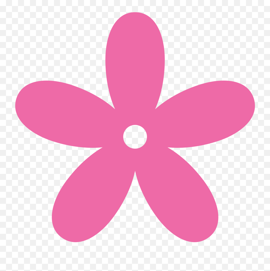 Hot Pink Flower Clipart Panda Free - Flower Clip Art Pink Png,Flowers Clipart Png