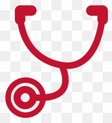 Red Clipart Stethoscope - Clip Art Red Stethoscope Png,Stethoscope Transparent Background