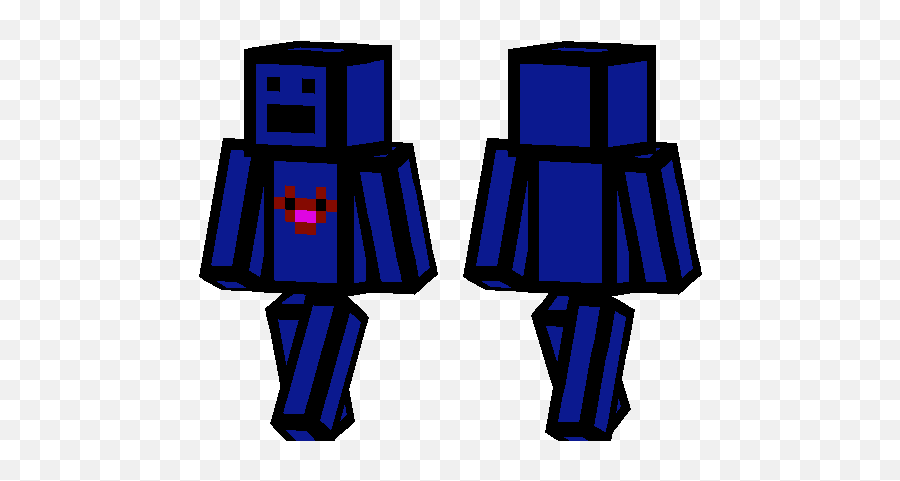 Blue With Black Outline And Heart Minecraft Pe Skins - Temple Of Poseidon Png,Minecraft Heart Transparent