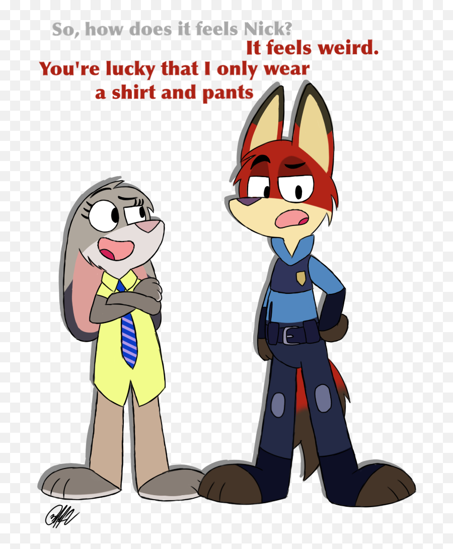 Couple Clothes Swap Time Zootopia Know Your Meme - Adventure Time Swap Body Png,Nick Wilde Png