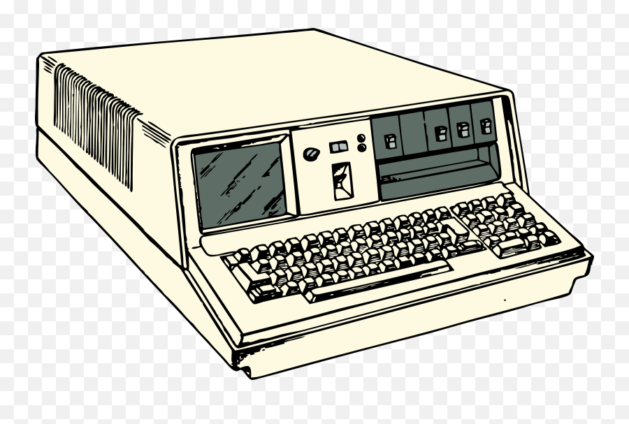 70s Era Portable Computer Clipart - Computer Clip Art Old Png,70s Png