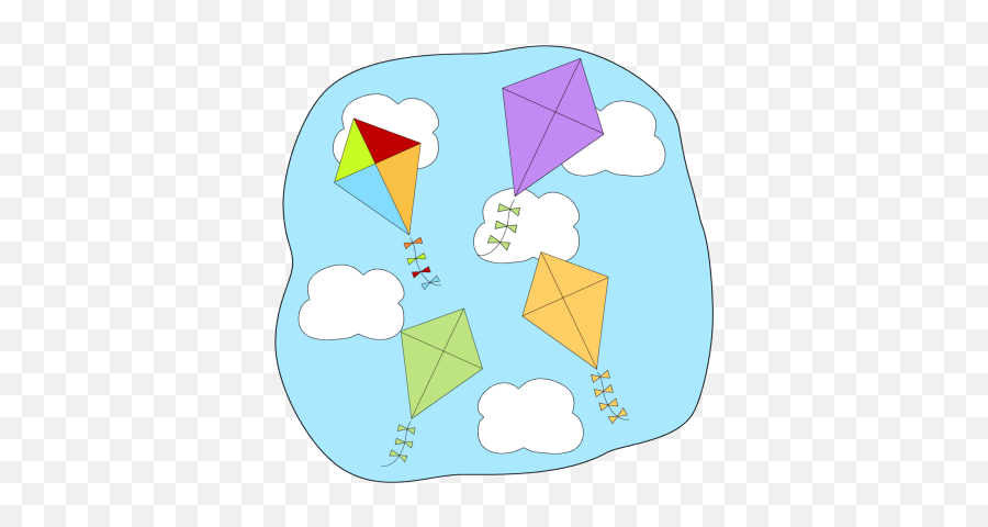 Kites Flying Clipart - Kites Clip Art Png,Mail Kite Icon