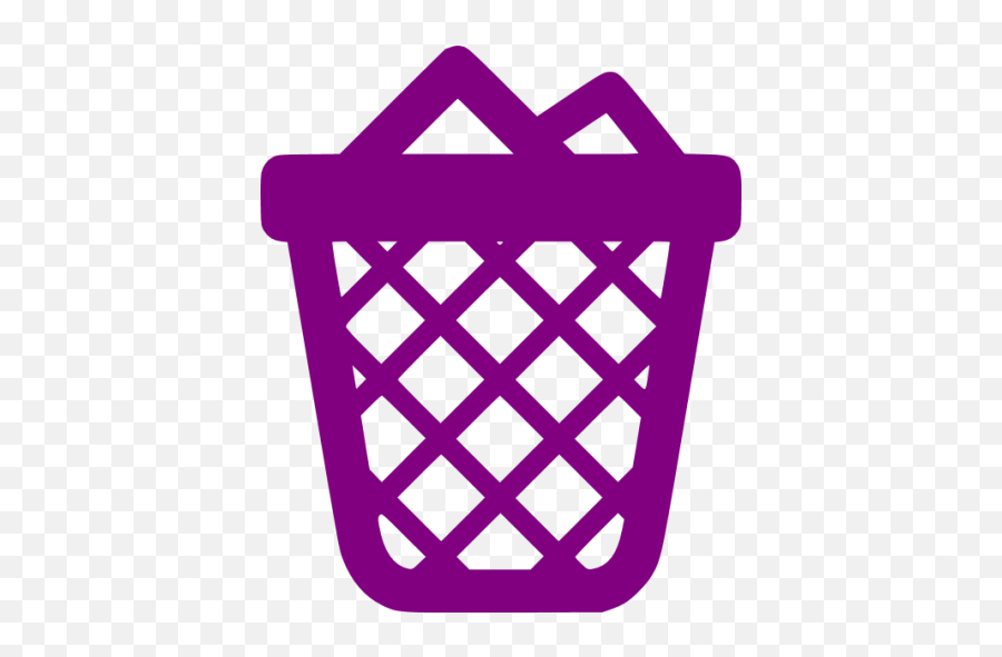 Purple Full Trash Icon - Purple Trash Icon Png,Windows Recycle Bin Icon Through Out The Years