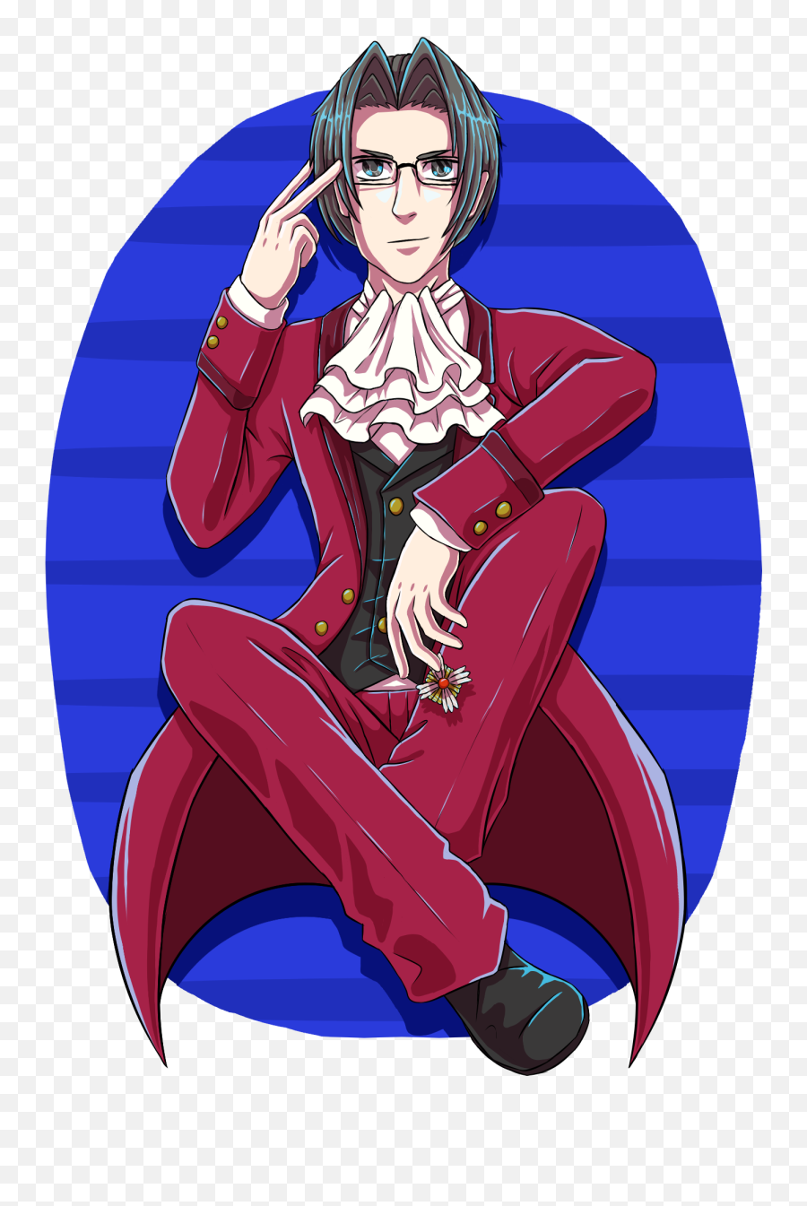 My Final Prosecutor Drawing For Now - Sitting Png,Miles Edgeworth Icon