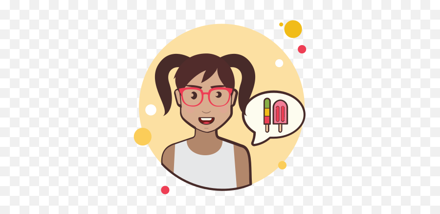 Girl And Ice Cream Icon - Girl With Coffee Cup Png,Icecream Icon