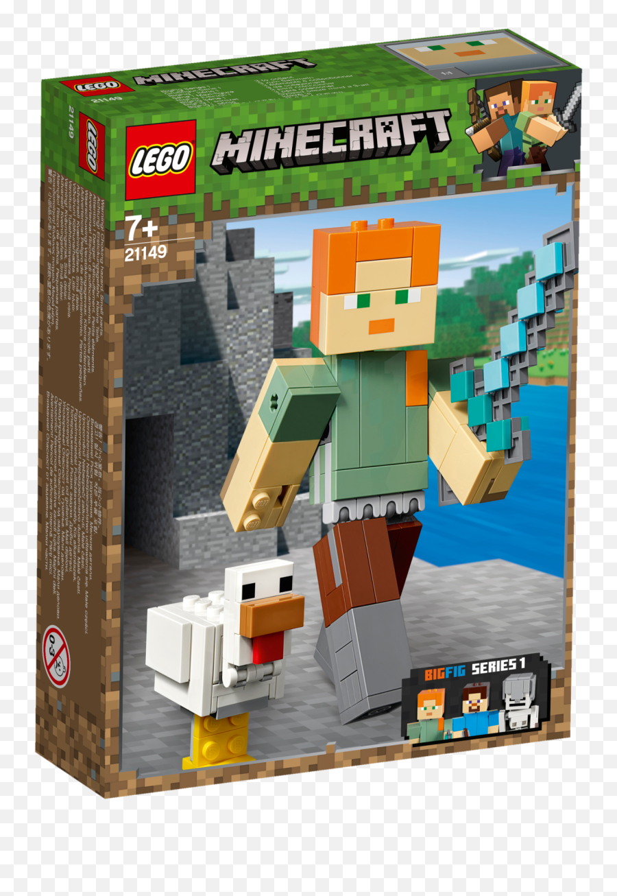 Lego Minecraft Alex Bigfig With Chicken - Alex Minecraft Lego Png,Minecraft Chicken Png