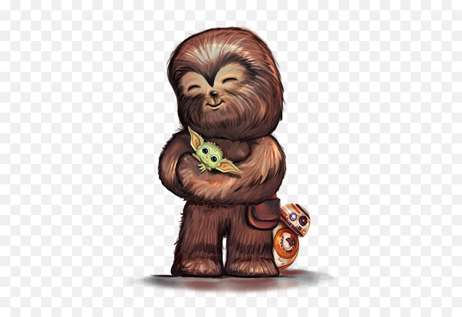 Baby Yoda And Chewbacca Fleece Blanket - Chewbacca Baby Yoda Png,Star Wars Chewbacca Icon