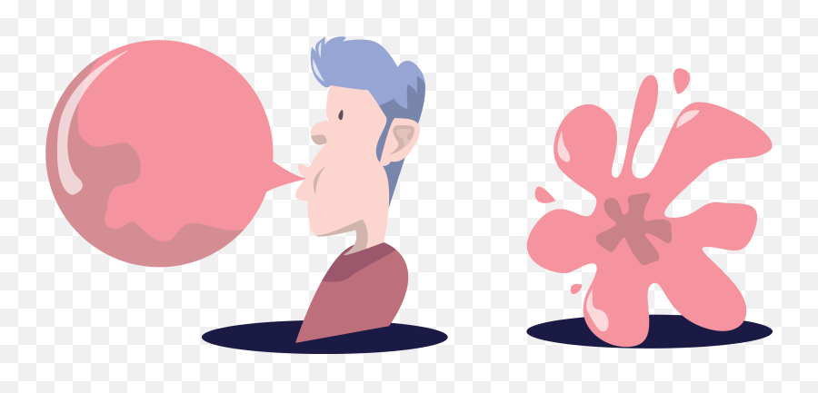 Chewing Gum Bubble Clip Art - Bubble Gum Png Vector,Bubble Gum Png
