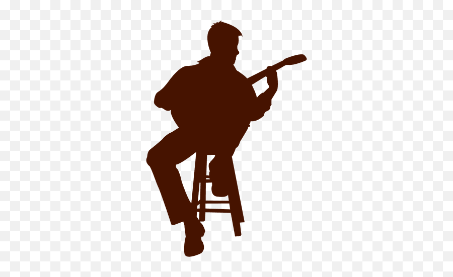 Singer Silhouette Transparent Png - Man With A Guitar,Singer Silhouette Png