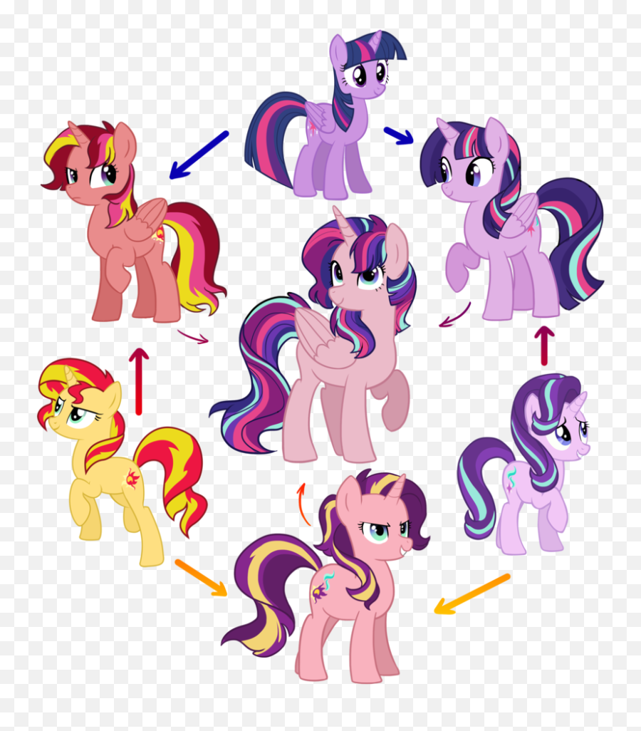 Horse Riding Clipart Glimmer - Mlp Pony Png Download Sunset Shimmer X Starlight Glimmer,Glimmer Png