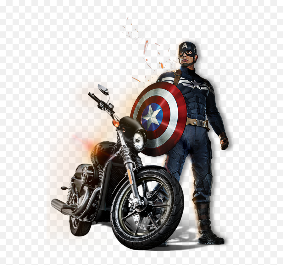 A5ma - Captain America The Winter Soldier Png Full Size Captain America Motorcycle Artwork,Capitan America Logo